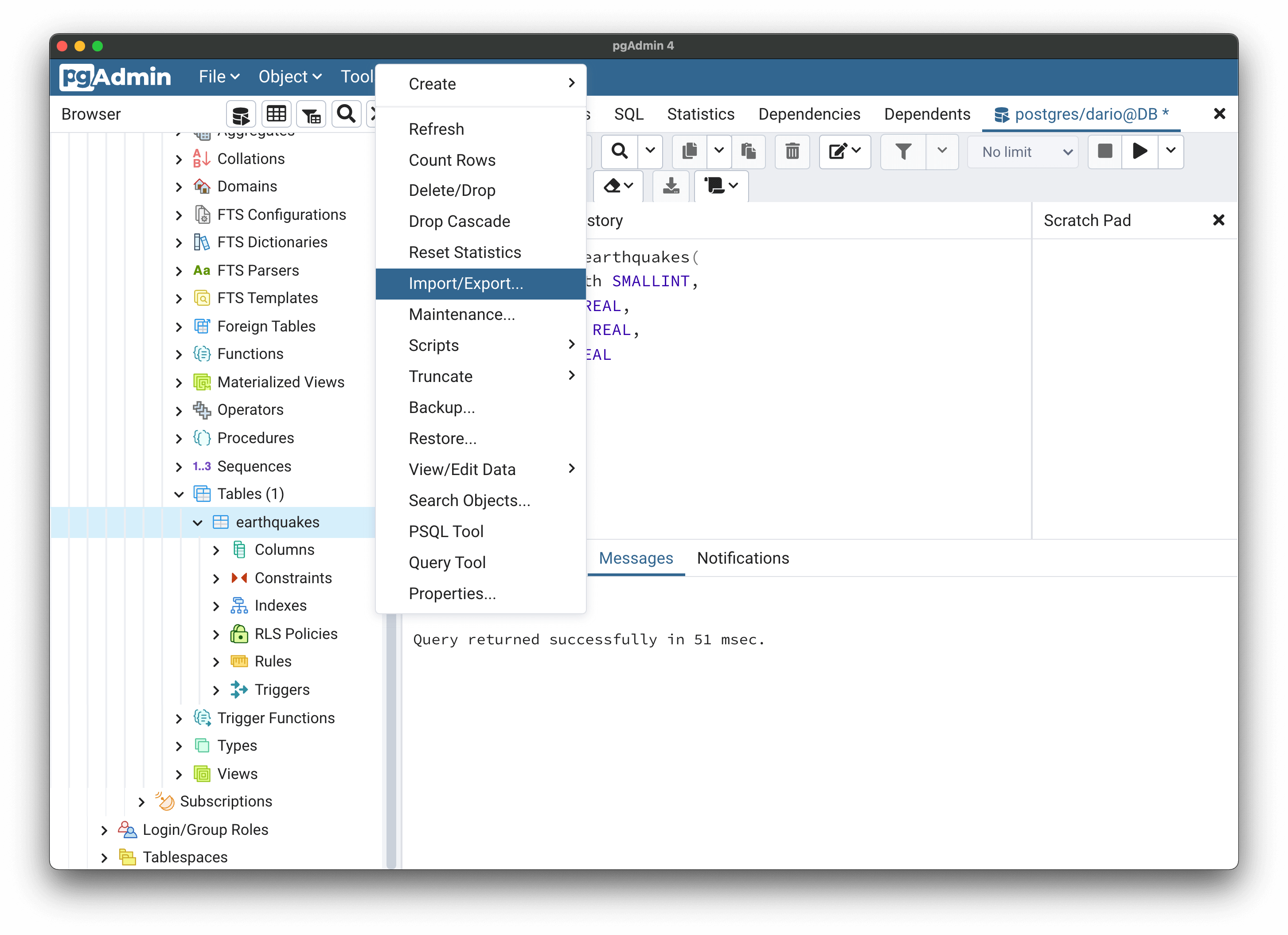 Image 2 - Importing CSV file into Postgres database (1)